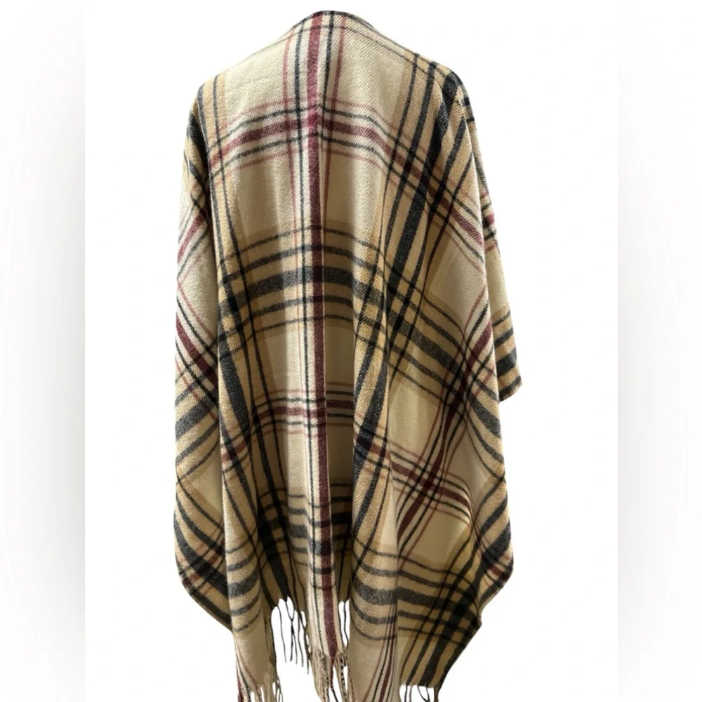Woolrich Multicolor Plaid Shawl with Fringe